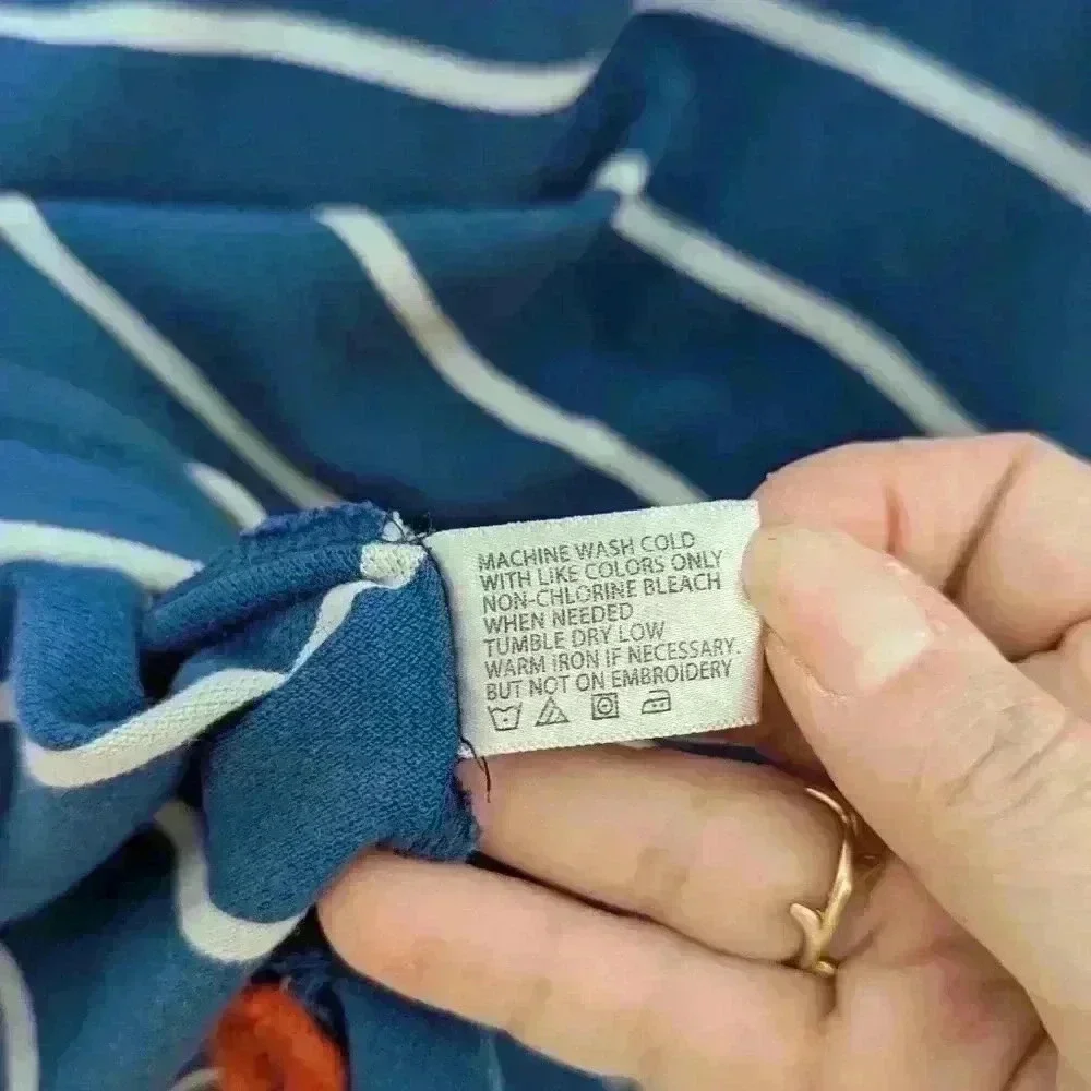 Men's Blue Striped Ralph Lauren Polo Assn Size M